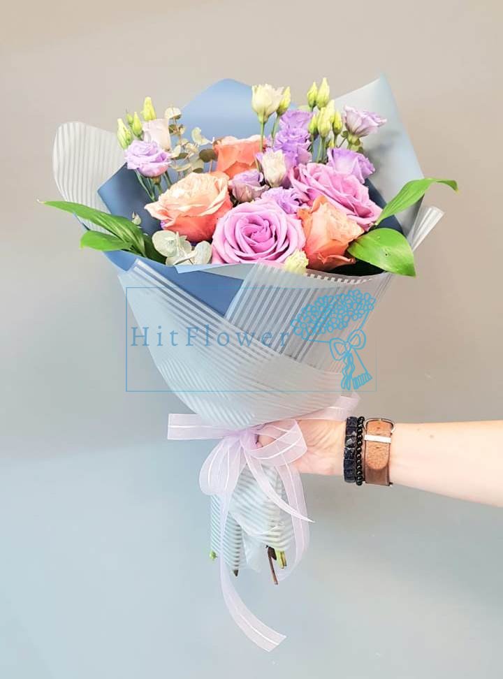 Букет цветов Романтичное настроение Букет цветов из: Розы и Альстромерии